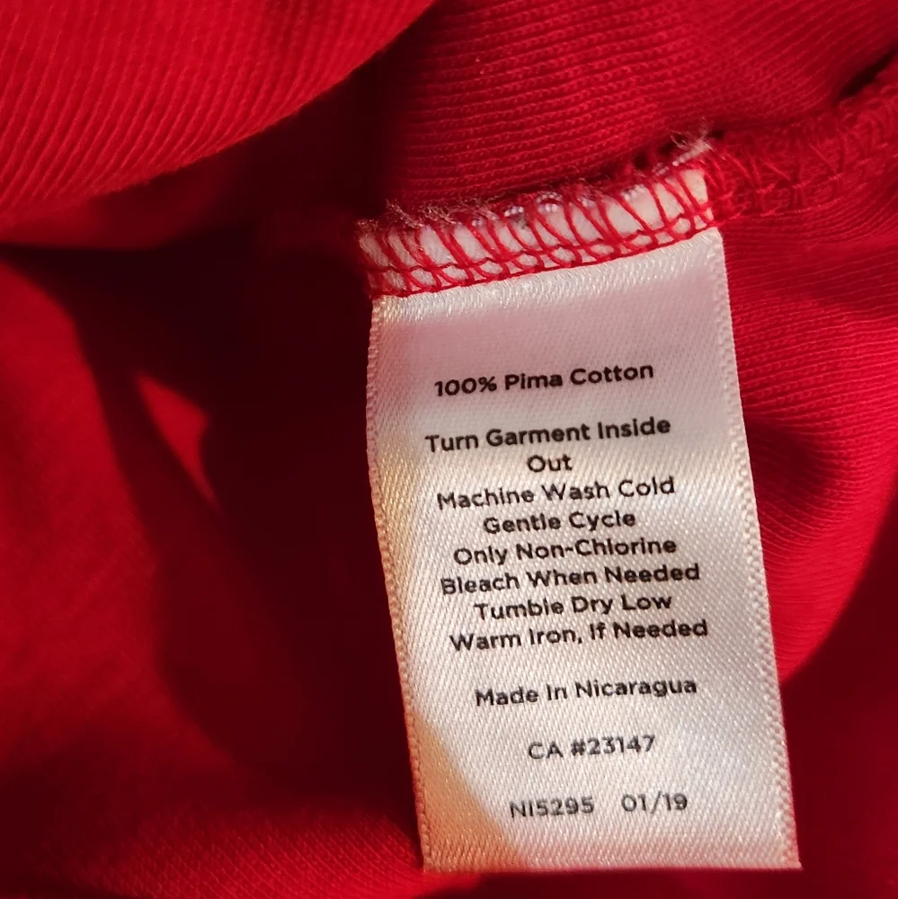 Women's Talbots Red Tee, Size L/P - Picture 3 of 8